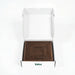 3D Concentric Square Wood Wall Panel in Walnut — view 1