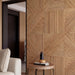 3D Geometric Pattern Wooden Panels - Brown - View 2