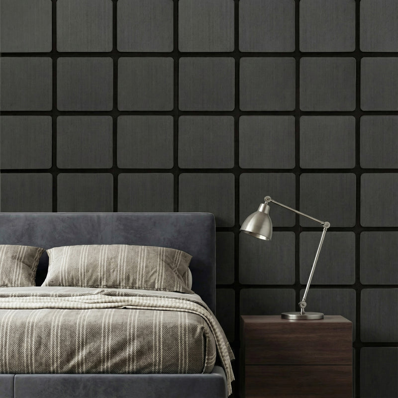 Acoustic Rectangle Wood Wall Panels in Grey Oak — view 2