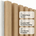 American Acoustic Slat White Felt Wood Wall Panels - Oak - View 7