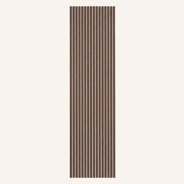 American Acoustic Slat White Felt Wood Wall Panels - Walnut - View 12
