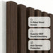 American Acoustic Slat White Felt Wood Wall Panels - Walnut - View 14