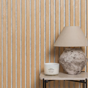 Acoustic Slat White Felt Wood Wall Panels | SoundPanel™