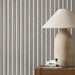 Acoustic Slat White Felt Wood Wall Panels in Grey Oak — view 1