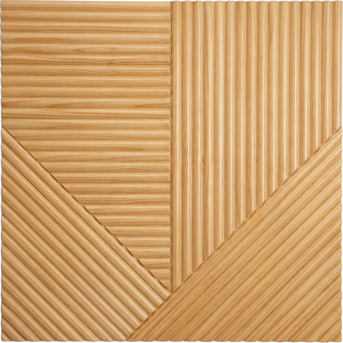 Crossing Lines Solid Wood Wall Panels in Natural Oak — view 6