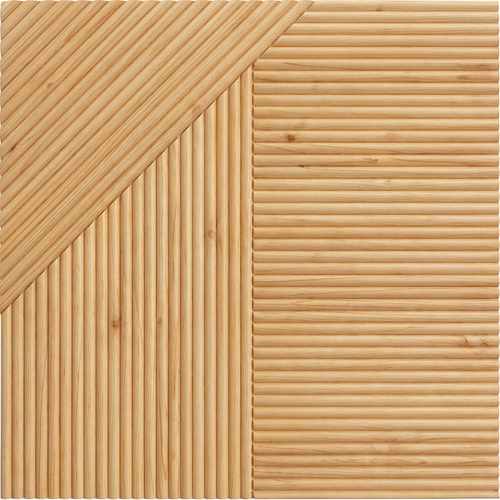 Crossing Lines Solid Wood Wall Panels in Natural Oak — view 5