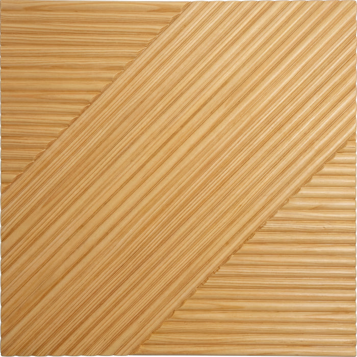 Crossing Lines Solid Wood Wall Panels in Natural Oak — view 4