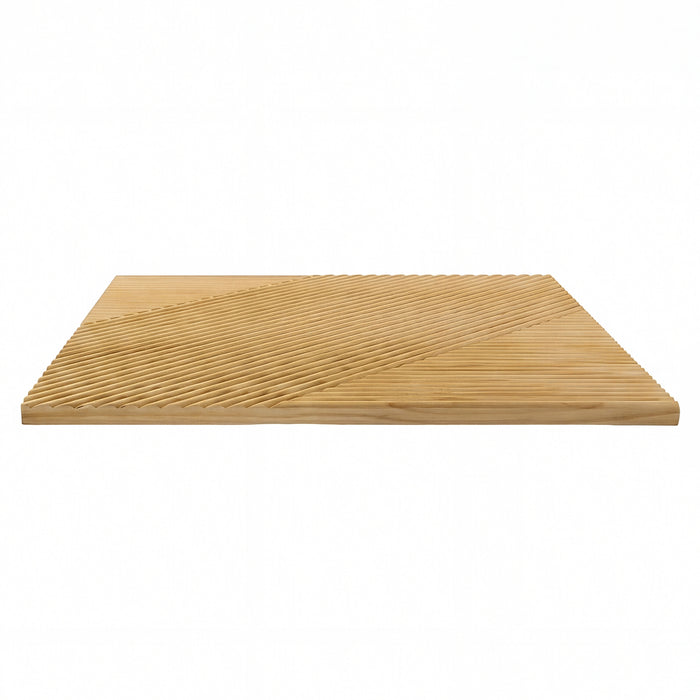 Crossing Lines Solid Wood Wall Panels in Natural Oak — view 8