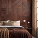 Crossing Lines Solid Wood Wall Panels in Dark Walnut — view 1