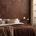 Crossing Lines Solid Wood Wall Panels in Dark Walnut — view 2
