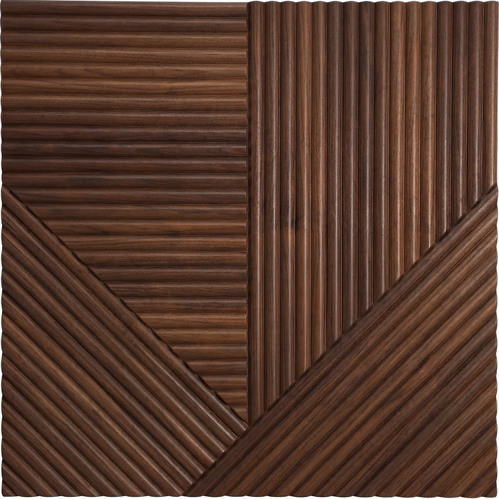 Crossing Lines Solid Wood Wall Panels in Dark Walnut — view 6