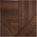 Crossing Lines Solid Wood Wall Panels in Dark Walnut — view 6