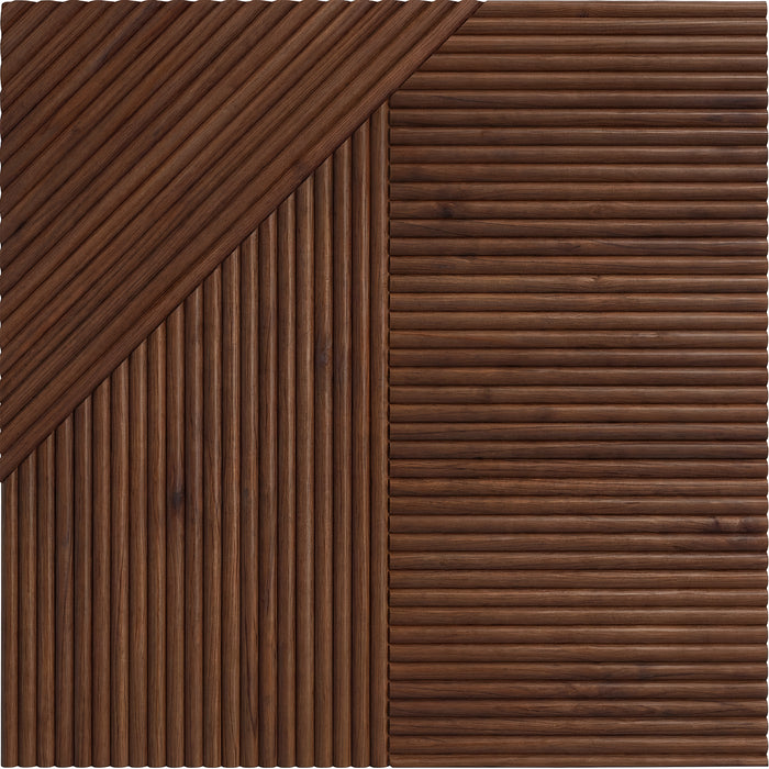 Crossing Lines Solid Wood Wall Panels in Dark Walnut — view 5