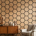 Acoustic Hexagon Wood Wall Panels in Natural Oak — view 1