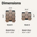 Panel dimensions diagram — Acoustic Hexagon Wood Wall Panels