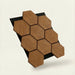 Acoustic Hexagon Wood Wall Panels in Golden Walnut — view 4