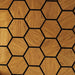Acoustic Hexagon Wood Wall Panels in Golden Walnut — view 2