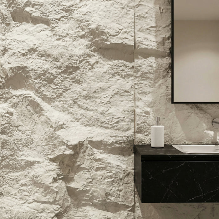 Highland Rock Wall Panel - White - View 19