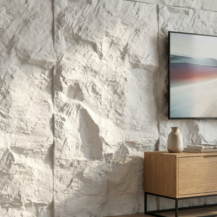 Highland Rock Wall Panel - White - View 13
