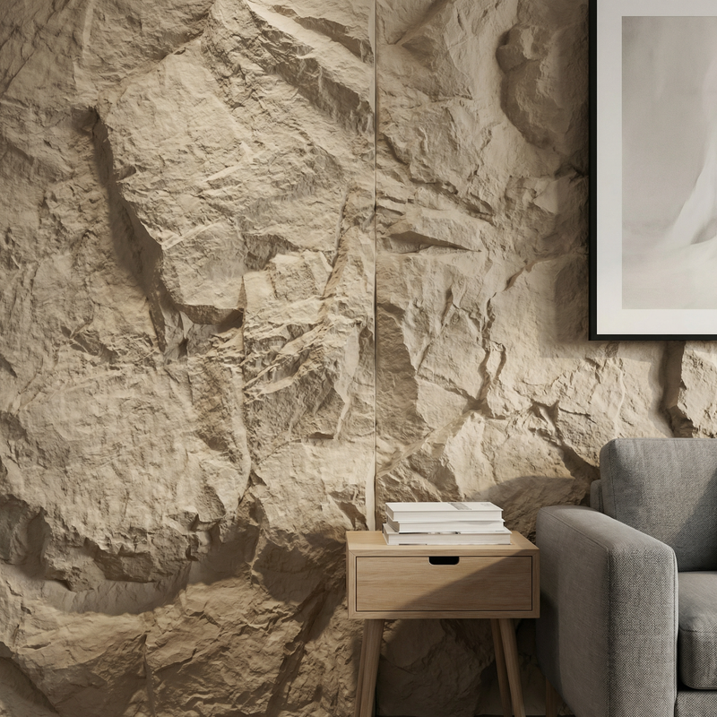Highland Rock Wall Panel in Sandstone — view 1