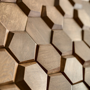 Honey Mosaic Wood Wall Panels | GroovePanel®