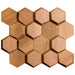 Wood Wall Panel | Solid Wood | Walnut Honey Mosaic.