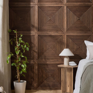 3D Concentric Square Wood Wall Panel | GroovePanel®