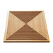 3D Concentric Square Wood Wall Panel in Natural Oak — view 3