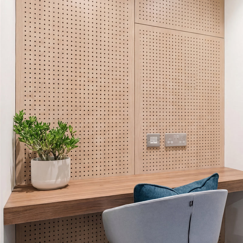 Perforated Acoustic Wood Wall Panels - View 2