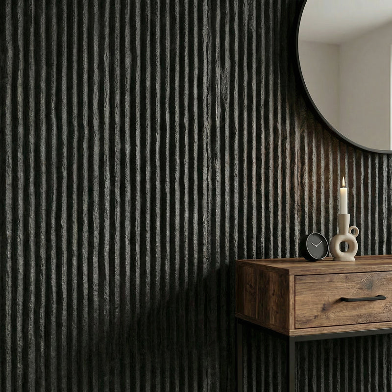 Ridge Rock Wall Panel in Dark Charcoal — view 2