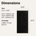 Panel dimensions diagram — Ridge Rock Wall Panel in Dark Charcoal