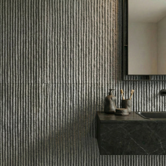 Ridge Rock Wall Panel in Grey — view 1