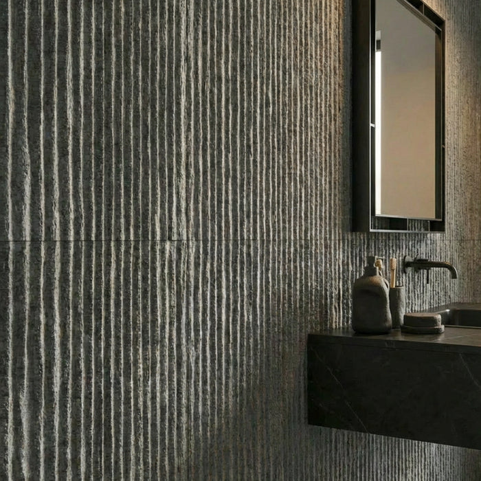 Ridge Rock Wall Panel in Grey — view 2