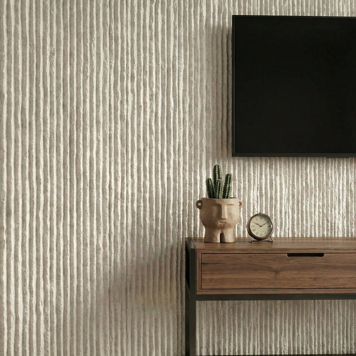 Ridge Rock Wall Panel in Off-White — view 1