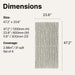 Panel dimensions diagram — Ridge Rock Wall Panel in Off-White