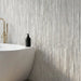 Ridge Rock Wall Panel in White — view 2