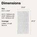 Panel dimensions diagram — Ridge Rock Wall Panel in White