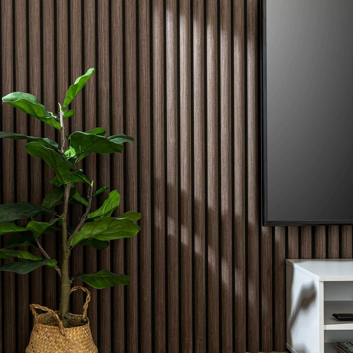 Acoustic Curve Wood Wall Panels in Classic Oak — view 1