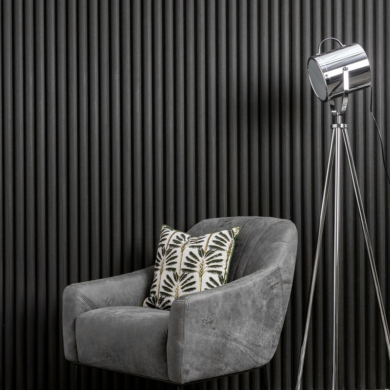 Acoustic Curve Wood Wall Panels in Smoked Oak — view 3