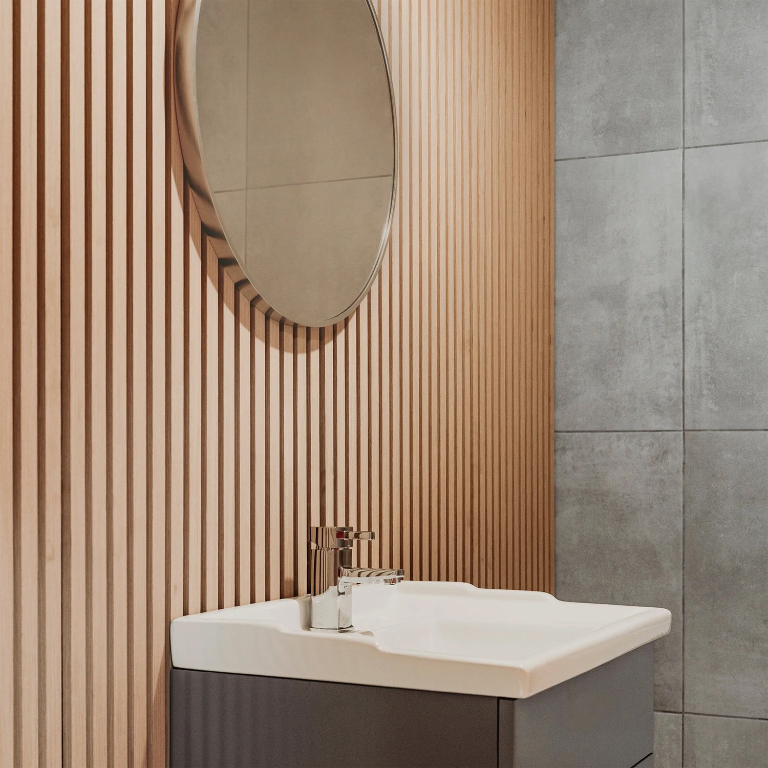 Acoustic Slat Wood Wall Panels in Golden Oak — view 10