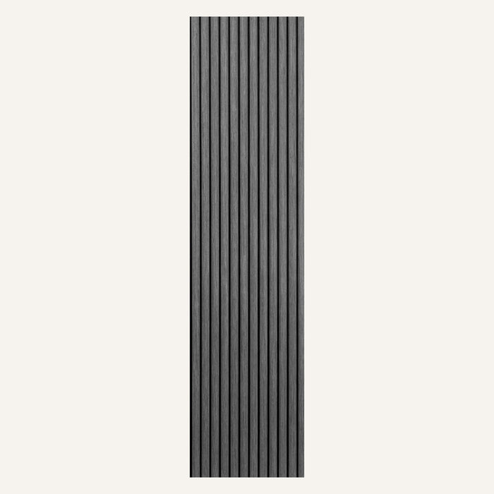 Acoustic Curve Wood Wall Panels in Grey Oak — view 4