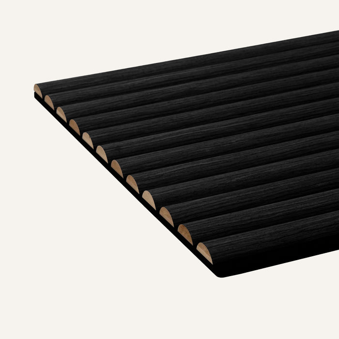 Acoustic Curve Wood Wall Panels in Smoked Oak — view 5