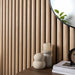 Acoustic Curve Wood Wall Panels in Golden Oak — view 2