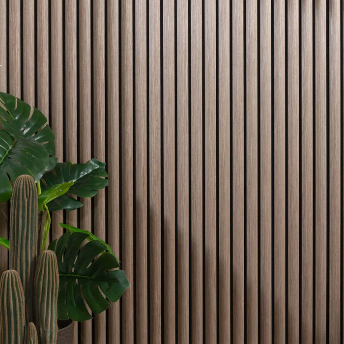 Acoustic Curve Wood Wall Panels in Walnut — view 1
