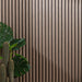 Acoustic Curve Wood Wall Panels in Walnut — view 1