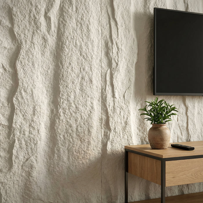 Stone Rock Wall Panel - White - View 19