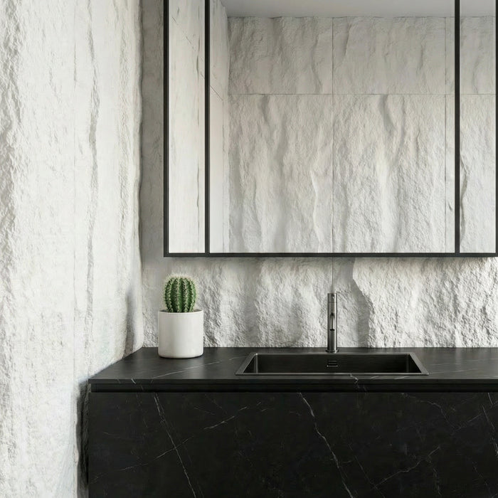 Stone Rock Wall Panel - White - View 14