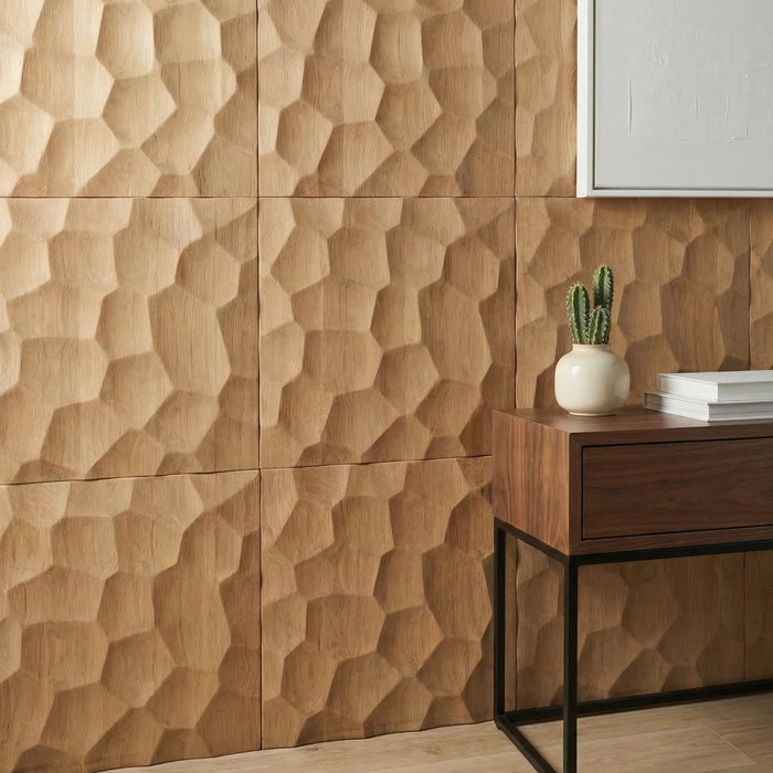 Textured Solid Wood Panel Honeycomb | GroovePanel®
