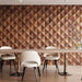 Walnut Triangle Solid Wood Wall Panels - View 3