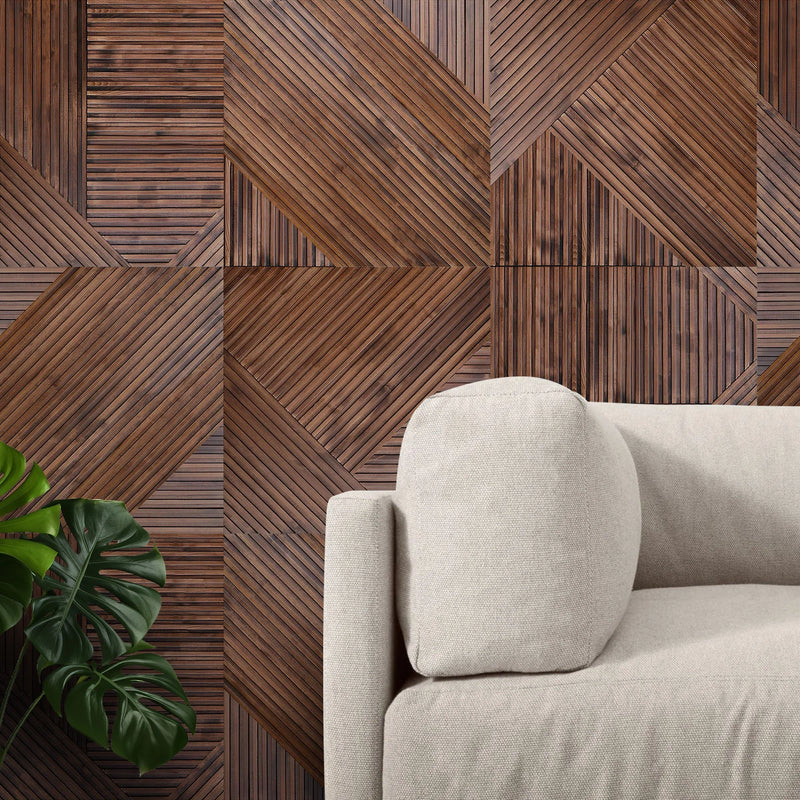 textured acoustic wood panels in home theater design